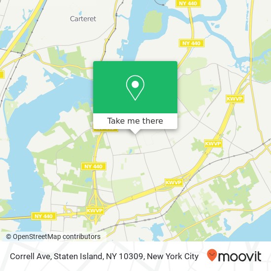 Mapa de Correll Ave, Staten Island, NY 10309