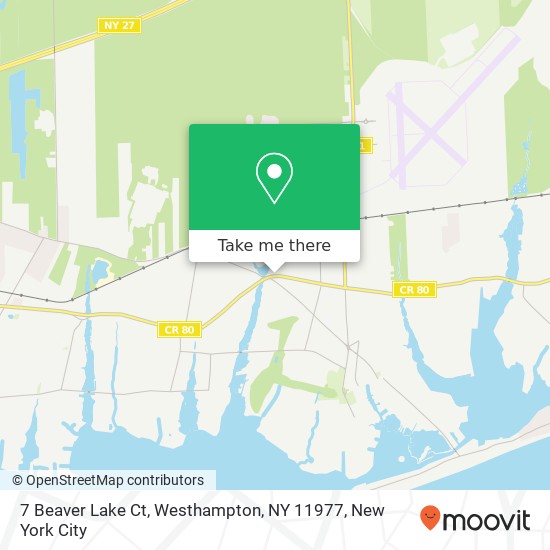 Mapa de 7 Beaver Lake Ct, Westhampton, NY 11977