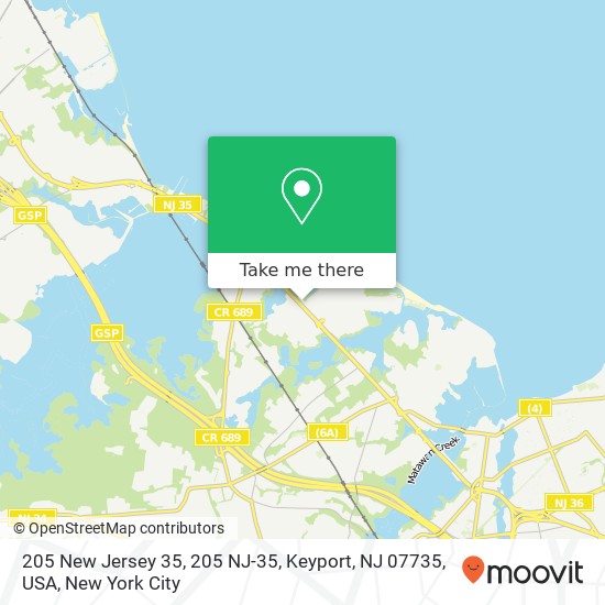 205 New Jersey 35, 205 NJ-35, Keyport, NJ 07735, USA map