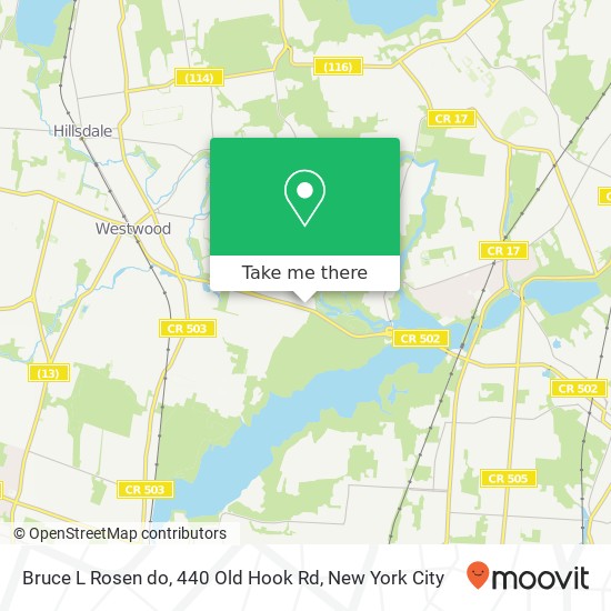 Bruce L Rosen do, 440 Old Hook Rd map