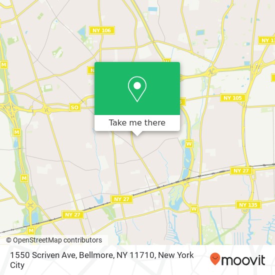 1550 Scriven Ave, Bellmore, NY 11710 map