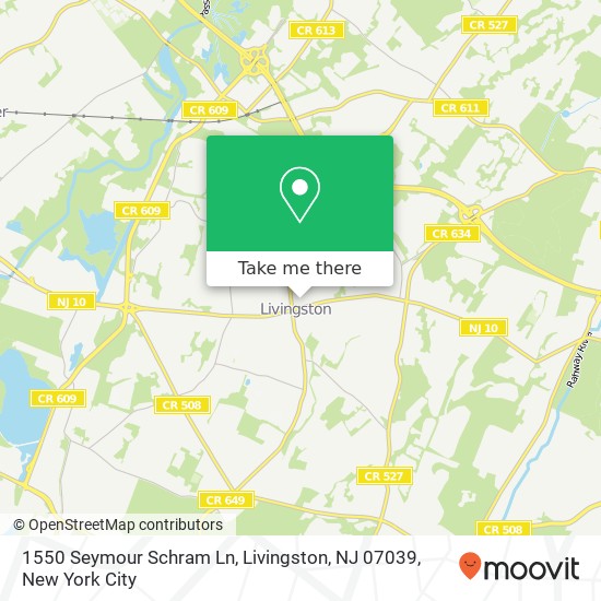 Mapa de 1550 Seymour Schram Ln, Livingston, NJ 07039