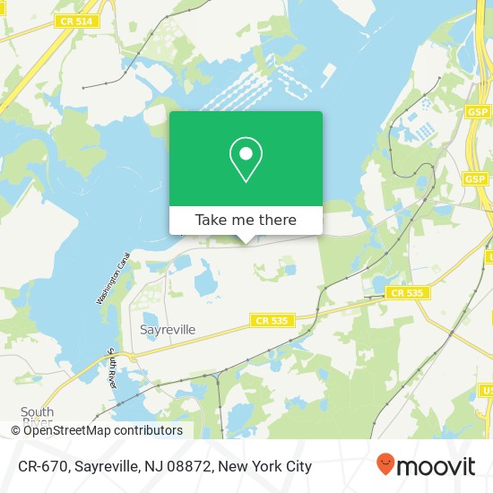 Mapa de CR-670, Sayreville, NJ 08872