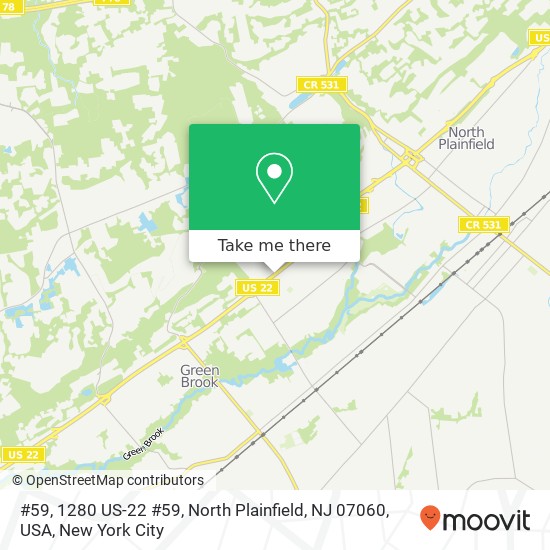 #59, 1280 US-22 #59, North Plainfield, NJ 07060, USA map