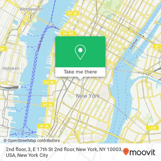 2nd floor, 3, E 17th St 2nd floor, New York, NY 10003, USA map