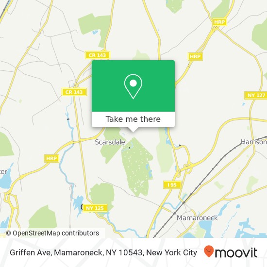 Mapa de Griffen Ave, Mamaroneck, NY 10543