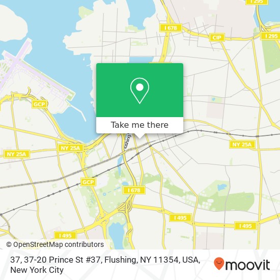 37, 37-20 Prince St #37, Flushing, NY 11354, USA map