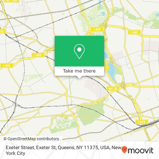 Exeter Street, Exeter St, Queens, NY 11375, USA map