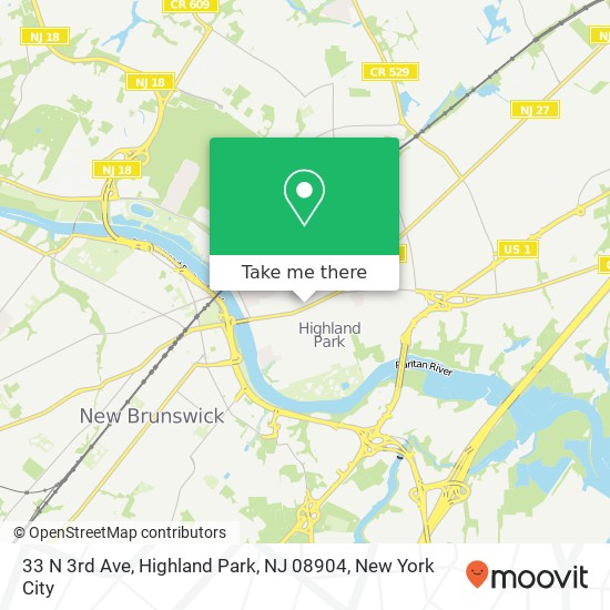 33 N 3rd Ave, Highland Park, NJ 08904 map