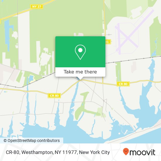 Mapa de CR-80, Westhampton, NY 11977