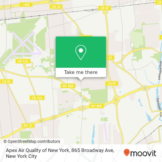Apex Air Quality of New York, 865 Broadway Ave map