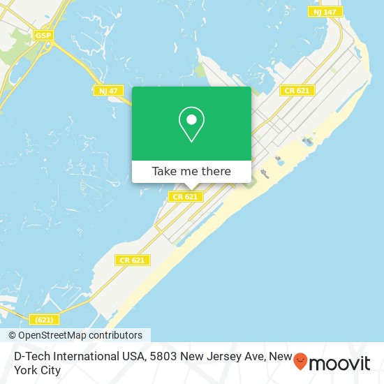 Mapa de D-Tech International USA, 5803 New Jersey Ave