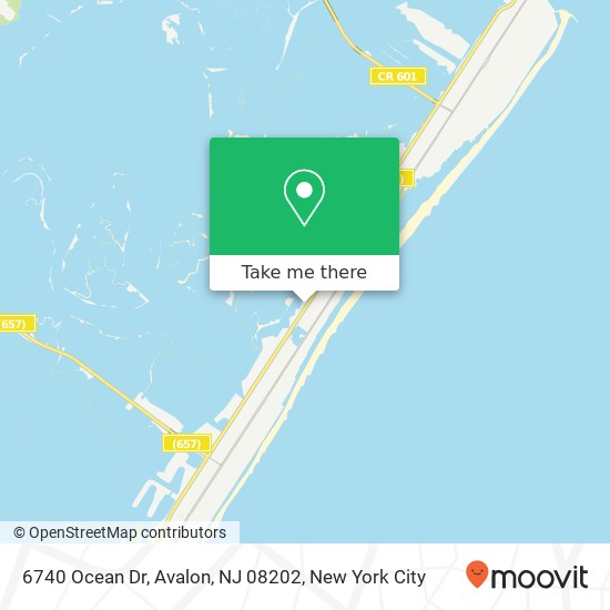 Mapa de 6740 Ocean Dr, Avalon, NJ 08202