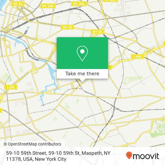 Mapa de 59-10 59th Street, 59-10 59th St, Maspeth, NY 11378, USA