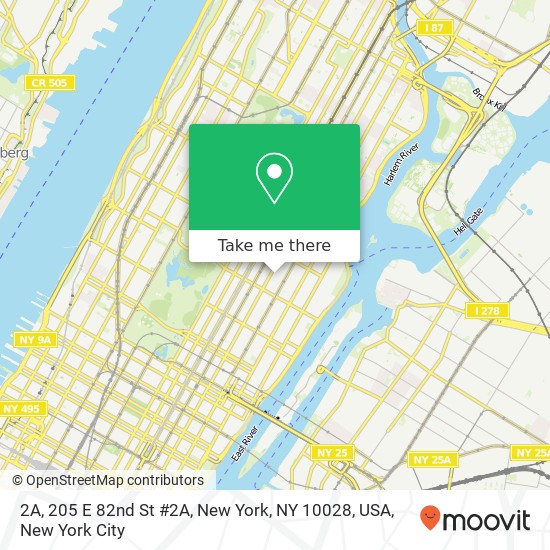 2A, 205 E 82nd St #2A, New York, NY 10028, USA map