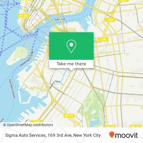 Mapa de Sigma Auto Services, 169 3rd Ave