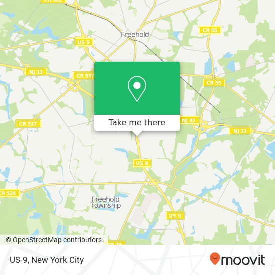 Mapa de US-9, Freehold, NJ 07728