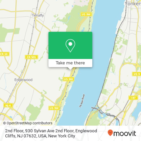 Mapa de 2nd Floor, 930 Sylvan Ave 2nd Floor, Englewood Cliffs, NJ 07632, USA