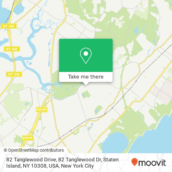 Mapa de 82 Tanglewood Drive, 82 Tanglewood Dr, Staten Island, NY 10308, USA