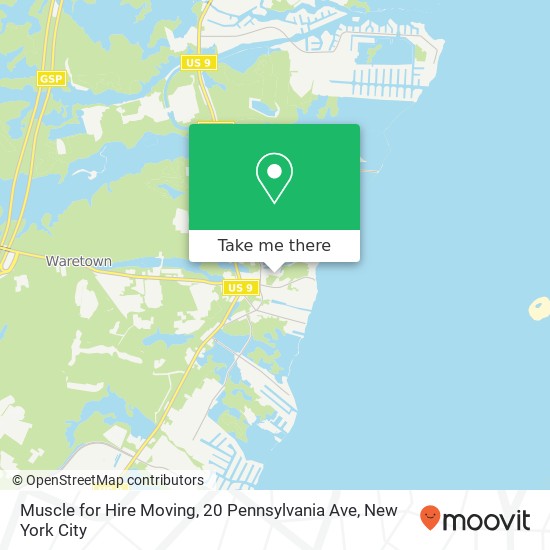 Muscle for Hire Moving, 20 Pennsylvania Ave map