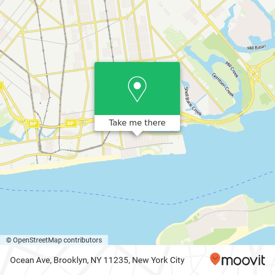 Mapa de Ocean Ave, Brooklyn, NY 11235