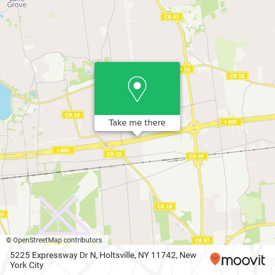 Mapa de 5225 Expressway Dr N, Holtsville, NY 11742