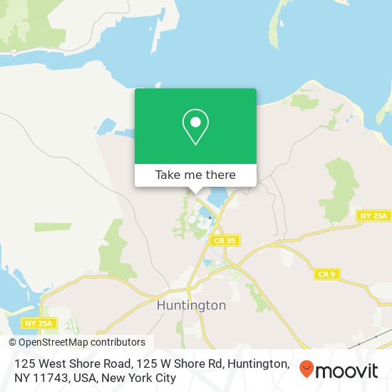 Mapa de 125 West Shore Road, 125 W Shore Rd, Huntington, NY 11743, USA