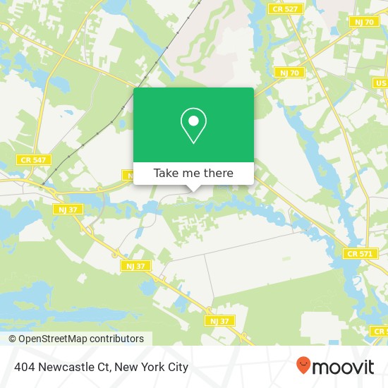 Mapa de 404 Newcastle Ct, Manchester Twp, NJ 08759