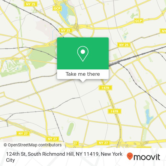 Mapa de 124th St, South Richmond Hill, NY 11419