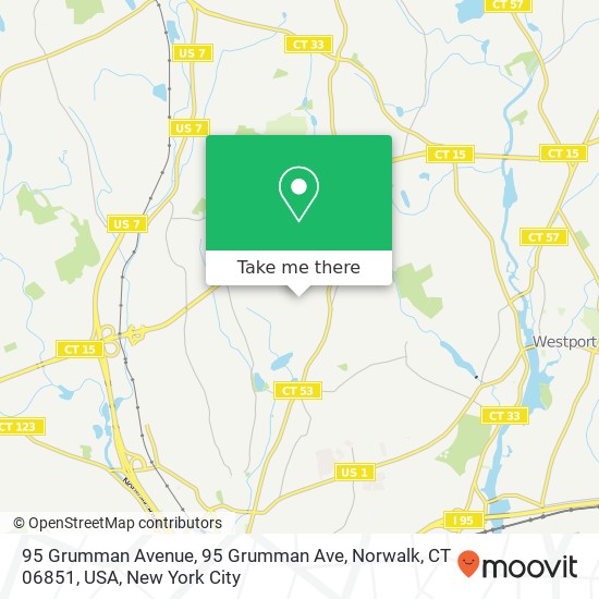 Mapa de 95 Grumman Avenue, 95 Grumman Ave, Norwalk, CT 06851, USA