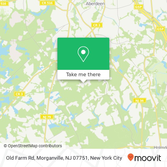 Mapa de Old Farm Rd, Morganville, NJ 07751