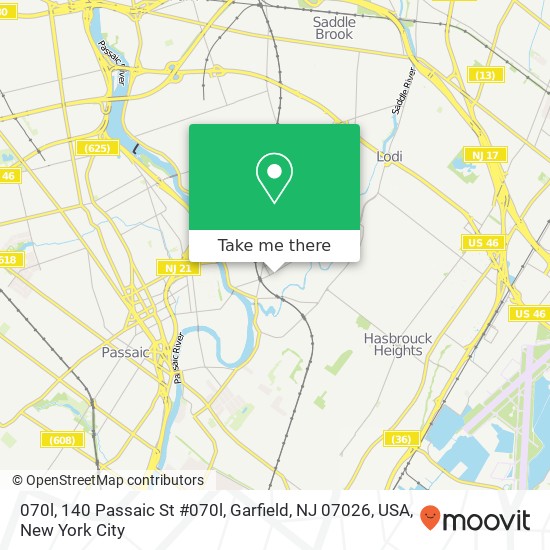 070l, 140 Passaic St #070l, Garfield, NJ 07026, USA map