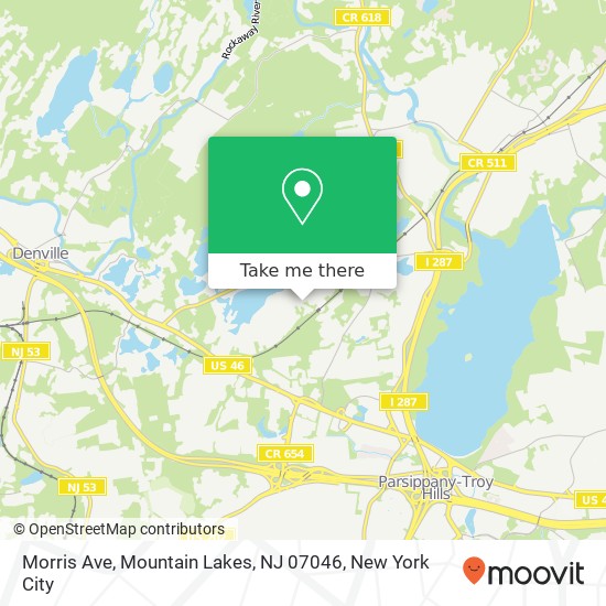Morris Ave, Mountain Lakes, NJ 07046 map