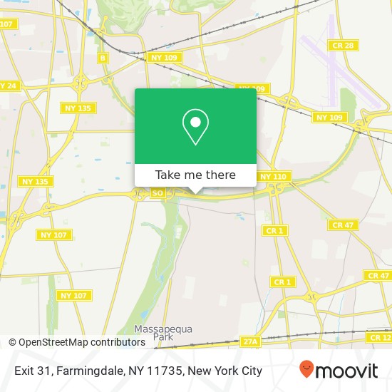 Mapa de Exit 31, Farmingdale, NY 11735