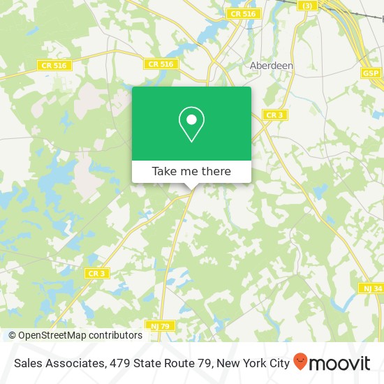 Mapa de Sales Associates, 479 State Route 79
