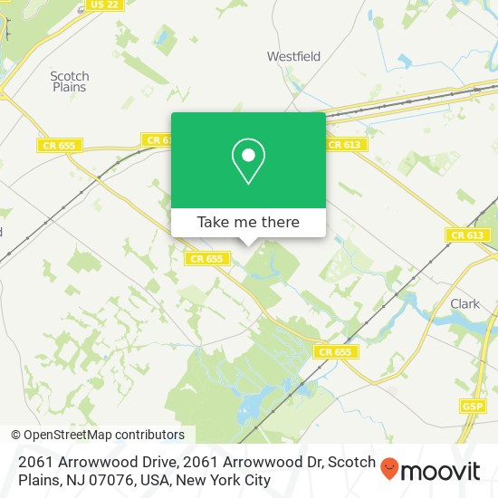 2061 Arrowwood Drive, 2061 Arrowwood Dr, Scotch Plains, NJ 07076, USA map