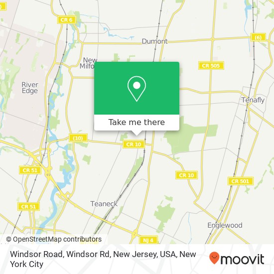 Mapa de Windsor Road, Windsor Rd, New Jersey, USA