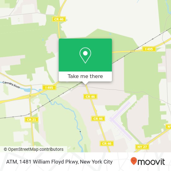 Mapa de ATM, 1481 William Floyd Pkwy