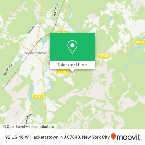 Mapa de 92 US-46 W, Hackettstown, NJ 07840