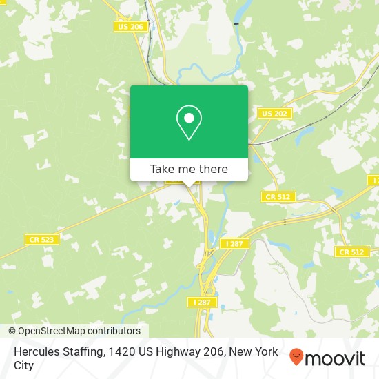 Hercules Staffing, 1420 US Highway 206 map