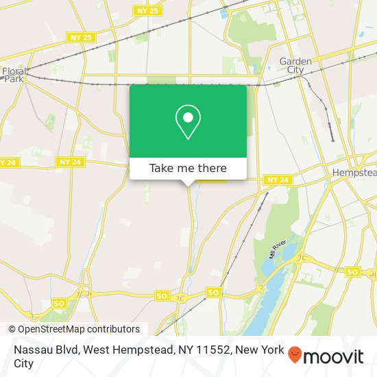 Nassau Blvd, West Hempstead, NY 11552 map