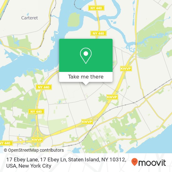 Mapa de 17 Ebey Lane, 17 Ebey Ln, Staten Island, NY 10312, USA
