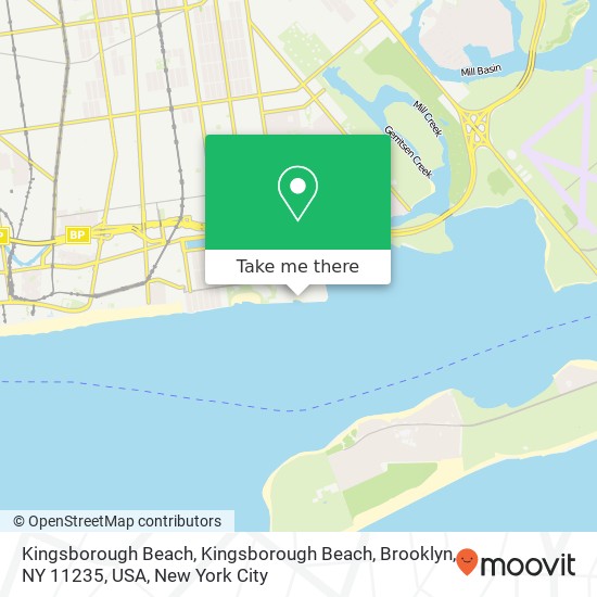 Mapa de Kingsborough Beach, Kingsborough Beach, Brooklyn, NY 11235, USA