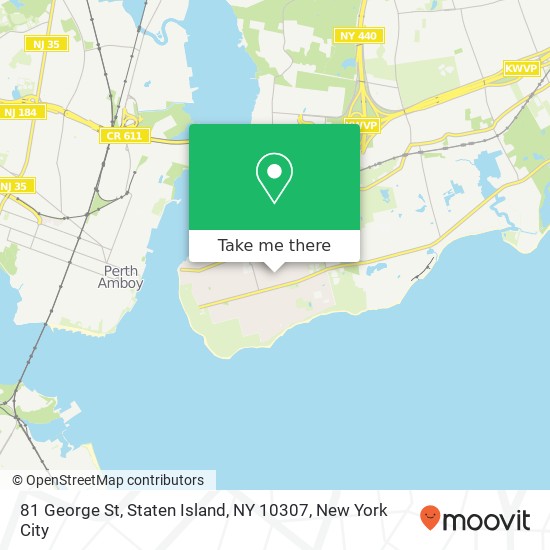 Mapa de 81 George St, Staten Island, NY 10307