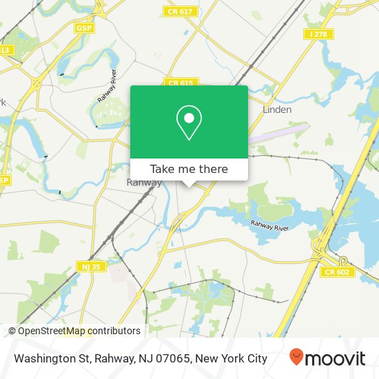 Mapa de Washington St, Rahway, NJ 07065