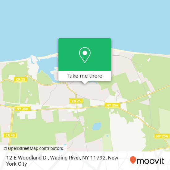 12 E Woodland Dr, Wading River, NY 11792 map