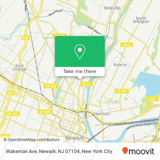 Wakeman Ave, Newark, NJ 07104 map