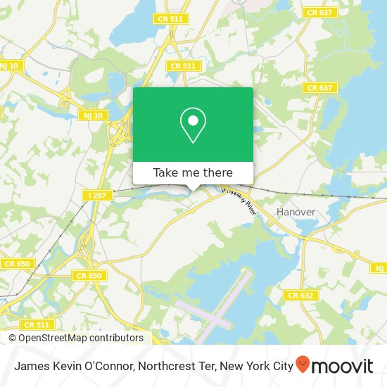 Mapa de James Kevin O'Connor, Northcrest Ter