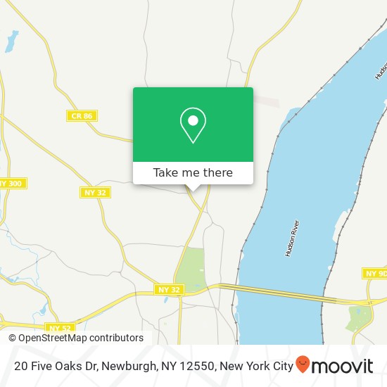 20 Five Oaks Dr, Newburgh, NY 12550 map
