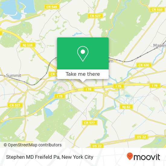 Mapa de Stephen MD Freifeld Pa, 454 Morris Ave